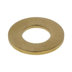 3/8" x 3/4" x 16g (M10 x 19mm x 1.6mm) Brass Flat Washers BS 3410