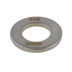 M4 (5/32") x 9mm x 0.8mm Neptune 8.8 High Tensile Stainless A4-80 G316 Flat Washers DIN 125A 