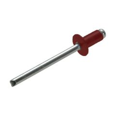 Manor Red 73 AS 4-4 (3.2 Ø x 10L) Dome Alum Steel Rivet Grips 4.8-6.4mm