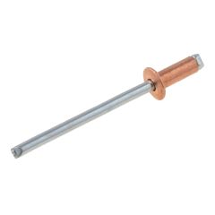 73 CS 4-2 (3.2 Ø x 6.4L) Dome Copper Steel Rivet Grips 1.7-3.2mm