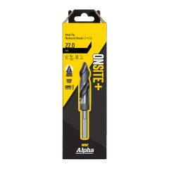 22mm Alpha ONSITE+ Step Tip Reduced Shank Drill Bit - 1 Pack Carded 9LMST220R