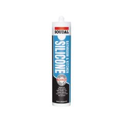Translucent / Clear Bathroom & Kitchen Silicone Soudal 300ml Cartridge 127784