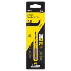 4mm Alpha ONSITE+ Impact Step Tip Drill Bit - 1 Pack Carded C9STQRM040