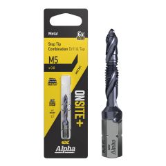 M5 x 0.80p Metric Coarse Alpha ONSITE+ Step Tip Combination Drill & Tap - 1 Pack Carded DTSTM050