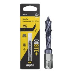 M6 x 1.00p Metric Coarse Alpha ONSITE+ Step Tip Combination Drill & Tap - 1 Pack Carded DTSTM060