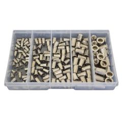 145 Piece M3 M4 M5 M6 M8 Large Flange Nutsert Stainless G304 Assortment Grab Kit120