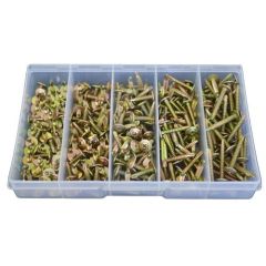 240 Piece 8g Button Metal Self Drilling Screw Zinc Assortment Grab Kit142