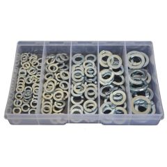 150 Piece M5 M6 M8 M10 M12 Spring Washer Zinc Assortment Grab Kit144