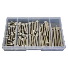 80 Piece 1/4" UNC Socket Cap Stainless G304 Assortment Grab Kit168