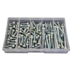 90 Piece M6 Socket Cap Screw High Tensile Zinc Assortment Grab Kit169