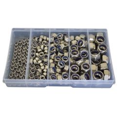 190 Piece M5 M6 M8 M10 M12 Nyloc Nut Stainless G304 Assortment Grab Kit184