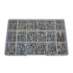581 Piece 1/8" 5/32" 3/16" Dome Pop Rivet Aluminium Steel Assortment Grab Kit202