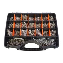 1000 Piece 6g 8g 10g Pan + Countersunk Self Tapper Screw Stainless G316 Assortment Grab Kit213
