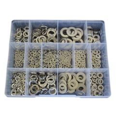 640 Piece M3 M4 M5 M6 M8 M10 M12 Flat + Spring Washer Stainless G304 Assortment Grab Kit26
