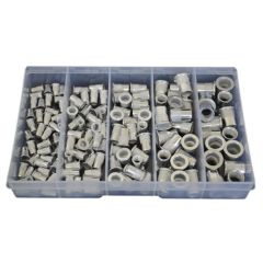 135 Piece M4 M5 M6 M8 M10 Large Flange Nutsert Aluminium Assortment Grab Kit34