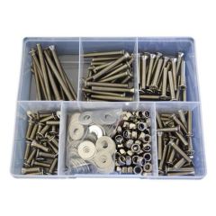 300 Piece M6 Countersunk Machine Screw Nut Washer Stainless G304 Assortment Grab Kit37