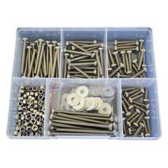 300 Piece M5 Pan Machine Screw Nut Washer Stainless G304 Assortment Grab Kit53