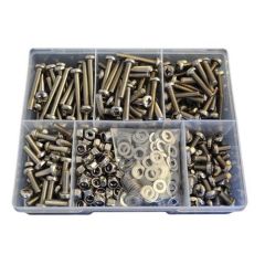 660 Piece M6 Pan Machine Screw Nut Washer Stainless G316 Assortment Grab Kit73