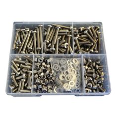 660 Piece M6 Pan Machine Screw Nut Washer Stainless G304 Assortment Grab Kit78