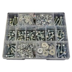 630 Piece M5 M6 Socket Cap Nut Washer High Tensile Zinc Assortment Grab Kit7