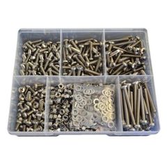 780 Piece M5 Pan Machine Screw Nut Washer Stainless G316 Assortment Grab Kit80