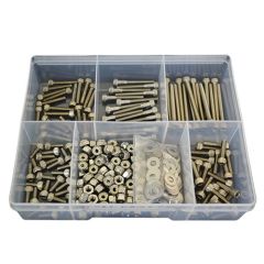 300 Piece 10-24 (3/16") UNC Socket Cap Nut Washer Stainless G304 Assortment Grab Kit95