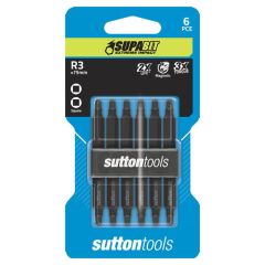 SQ3 x 75mm Sutton Extreme Impact Double Ended Square Torsion Driver Bit - 6 Pack Carded S1191375