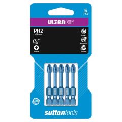 PH2 x 50mm Sutton UltraBit Impact Phillips Torsion Power Driver Bit - 5 Pack Carded S1610250