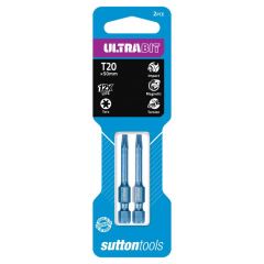 T20 x 50mm Sutton UltraBit Impact Torx Power Driver Bit - 2 Pack Carded S1692050