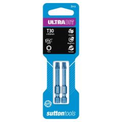 T30 x 50mm Sutton UltraBit Impact Torx Power Driver Bit - 2 Pack Carded S1693050