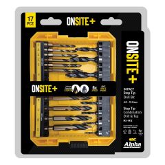 17 Pce Alpha ONSITE+ Step Tip Drill Bit & Step Tip Combination Drill & Tap Set - SM17DTST