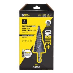 3 Pce Alpha ONSITE+ Step Tip Step Drill Set - SM3STQRSD-B