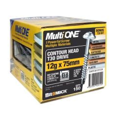 12g (5.5mm) x 75mm B8® Bremick MultiONE™ Contour Torx (T30) Screws Treated Pine