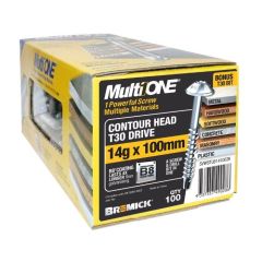 14g (6.3mm) x 100mm B8® Bremick MultiONE™ Contour Torx (T30) Multi Screws Treated Pine
