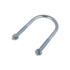 1/4" BSW x 50mm Inside (W) x 88mm Length (L) Zinc Round U Bolts & Nuts